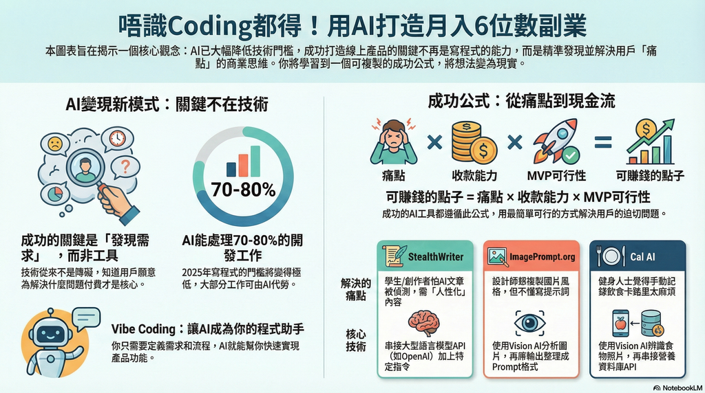 【科技巨匠航海系列】21天用AI從0複製月入6位數海外工具網站 (Stealthwriter)